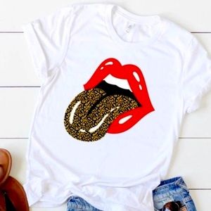 Graphic Tee - Rolling Stone - Leopard